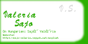 valeria sajo business card